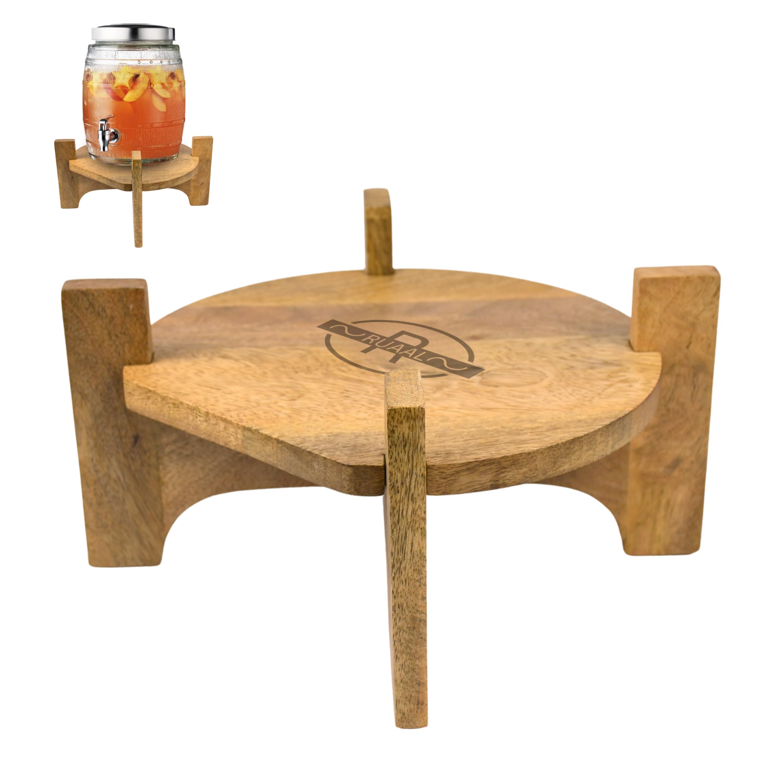 Home Storage Wooden Stand For Kitchen - Versatile Stand For Dispenser, Beverage Dispenser Stand, Durable Drink Dispenser Stand F